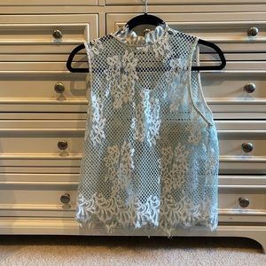 Size 8, Top Shop, light blue top